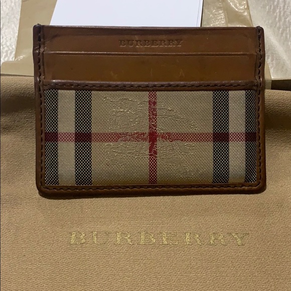 Burberry Men’s Brown Card Case, cloth design - Picture 2 of 3